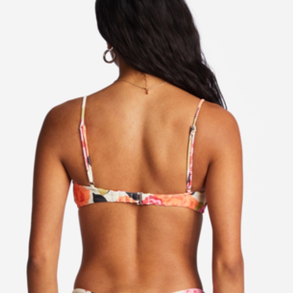 🌸 BILLABONG 🌸 Magic Gardens Skinny Mini Crop Bikini Top - Picture 4 of 4